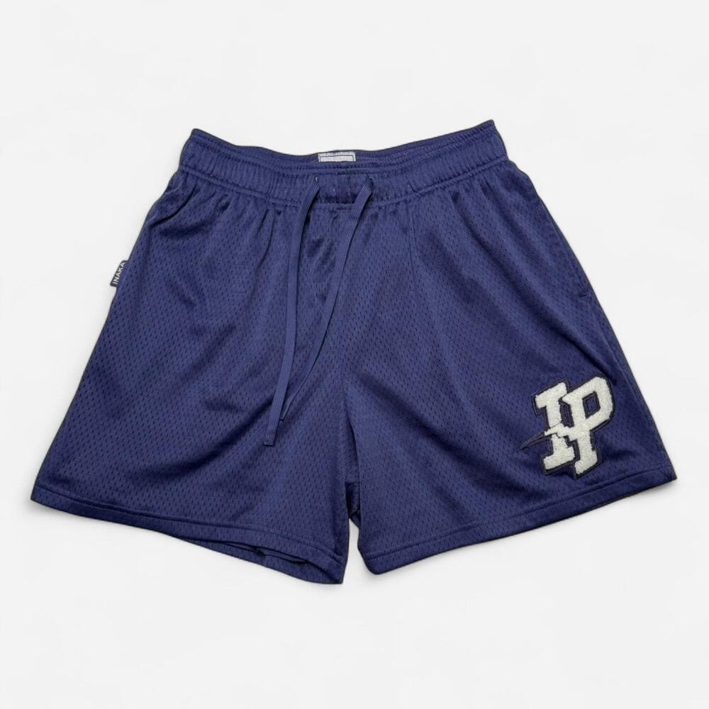 Inaka Power Purple Mesh Short Size L Embroidered IP Logo Gym